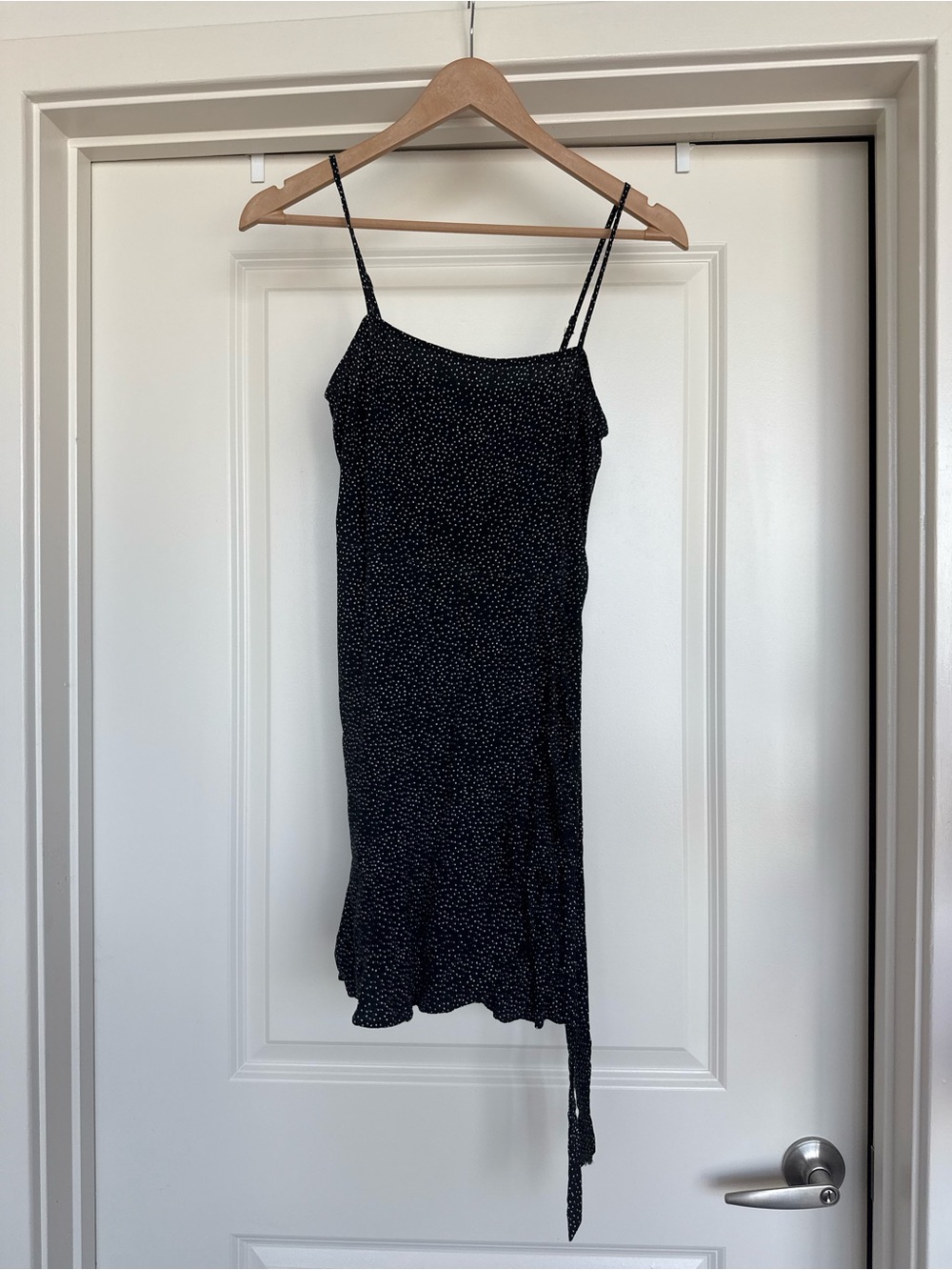 NWOT Express Women’s XS Dress Black With White Polka Dots Perfect Condition!